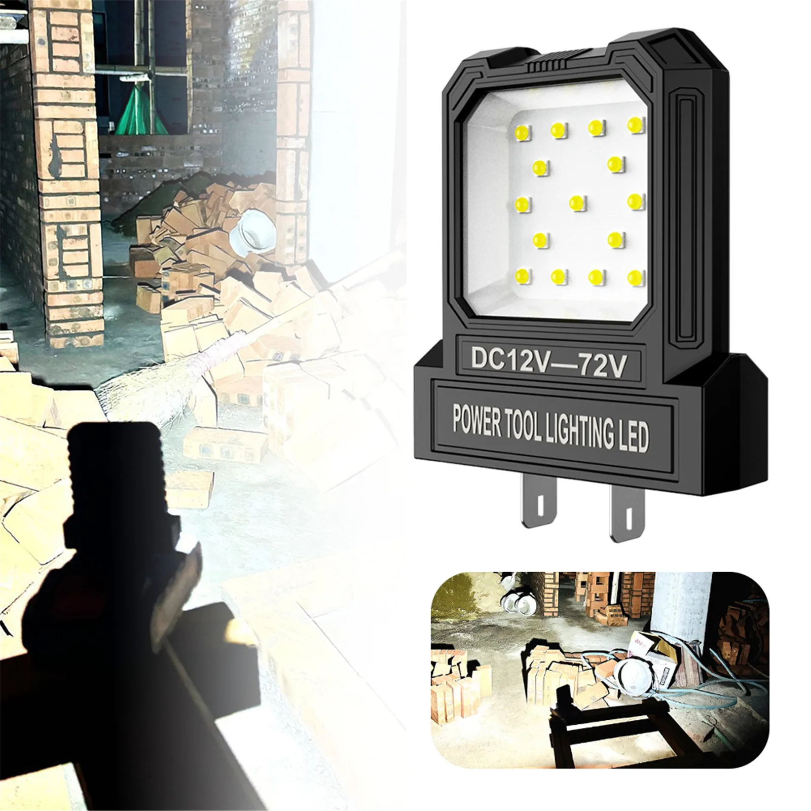 

Светодиодный мини-фонарь 12В-72В с 2 режимами освещения, без аккумулятора, долговечный, мощный свет 550Лм для офиса/спальни/мастерской