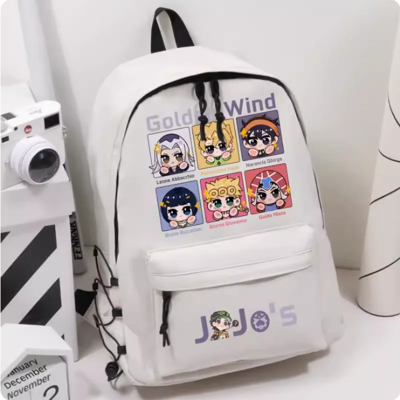 

Anime JOJOs Bizarre Adventure Golden Wind Cartoon Bag Women Man Fashion Leisure Teenagers Student Backpack Handbag B736