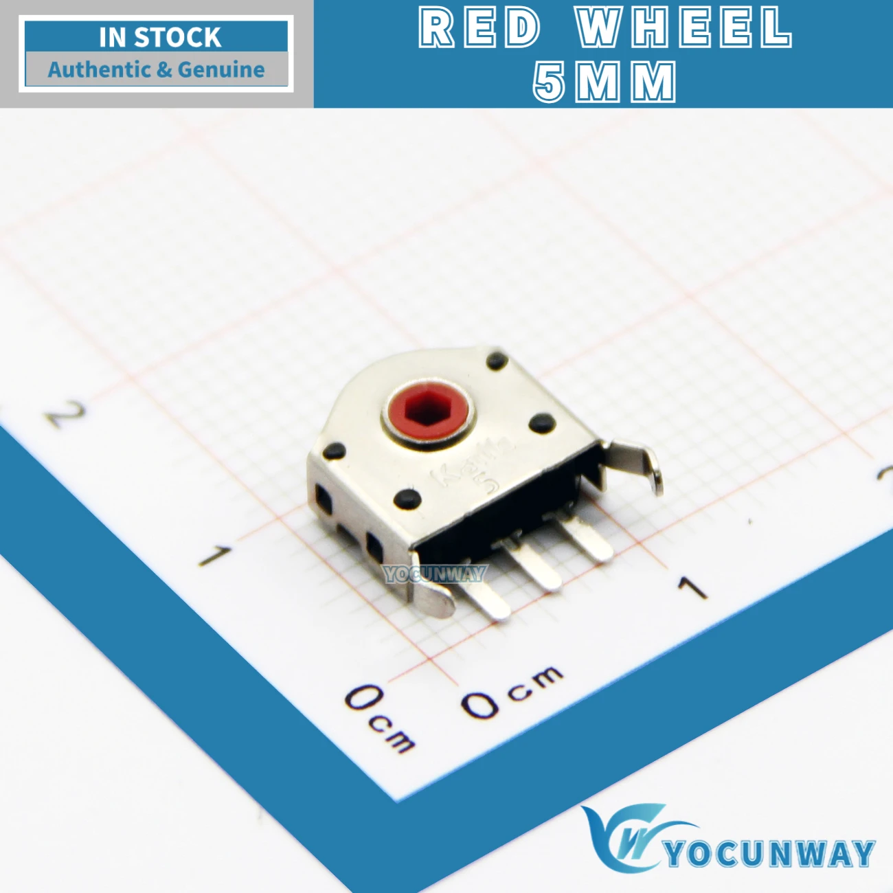 New Authentic Original Kailh 5 7 8 9 10 11mm Rotary Mouse Red Scroll Wheel Encoder With 1.74mm Hole Mark,20-40g Force PC Mouse