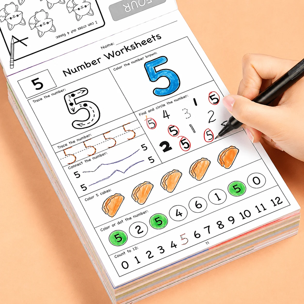 32-stronicowy zeszyt do śledze – Learning Workbook Preschool recenzja i cena