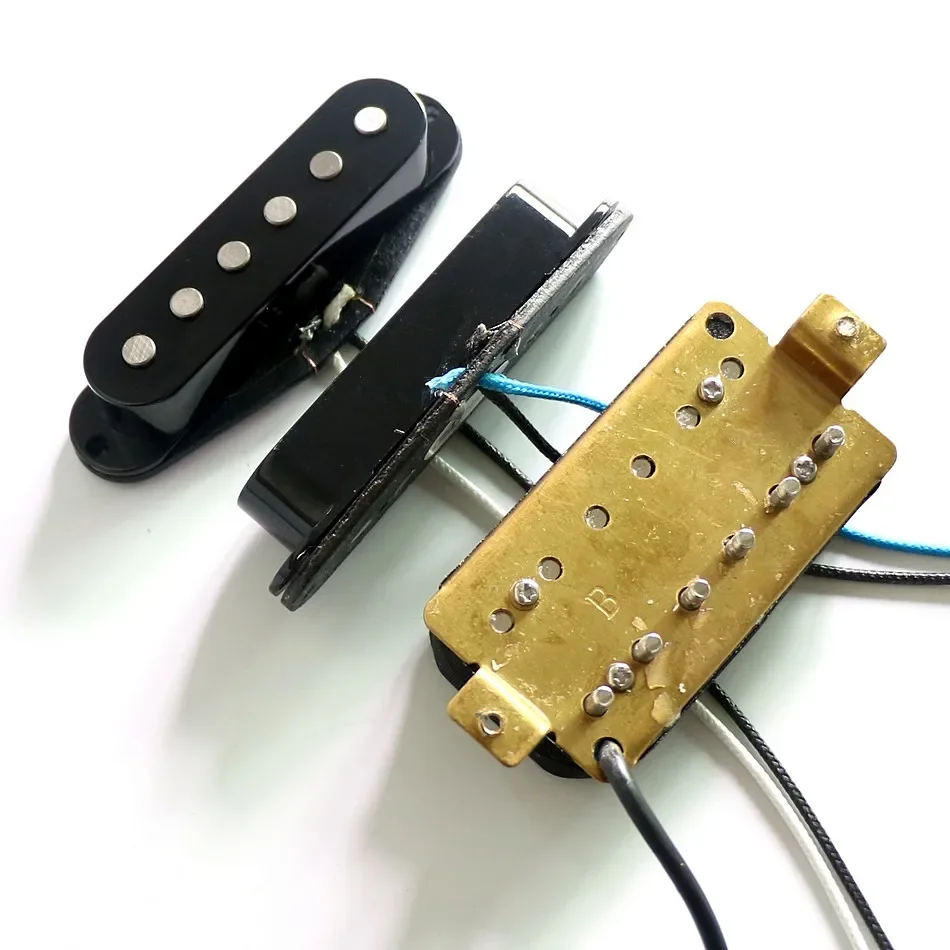 لاقط جيتار كهربائي ماركة دونليس 16K أسود/عاجي/أبيض لجيتار SSH مصنوع يدويًا بإخراج عالي #5