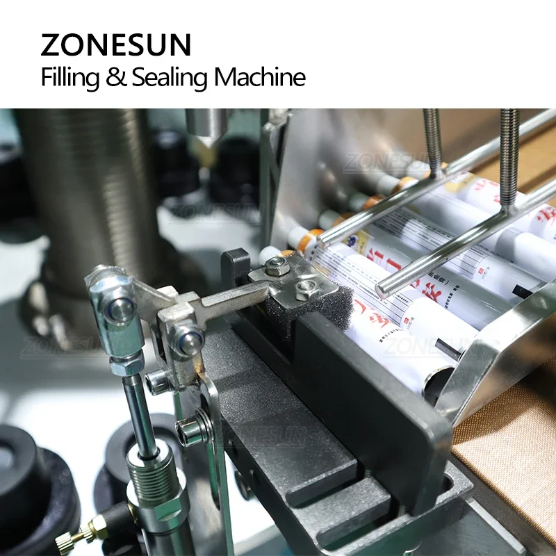 ZONESUN Automatic Paste Filling and Sealing Machine Metal Aluminum Tube Hand Cream Eye Cream Cosmetics Packaging