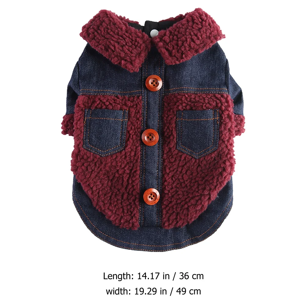 

Pet Coat Clothes for Winter Dog Jacket Breathable Warm Outfit Polyester Small Cold Weather