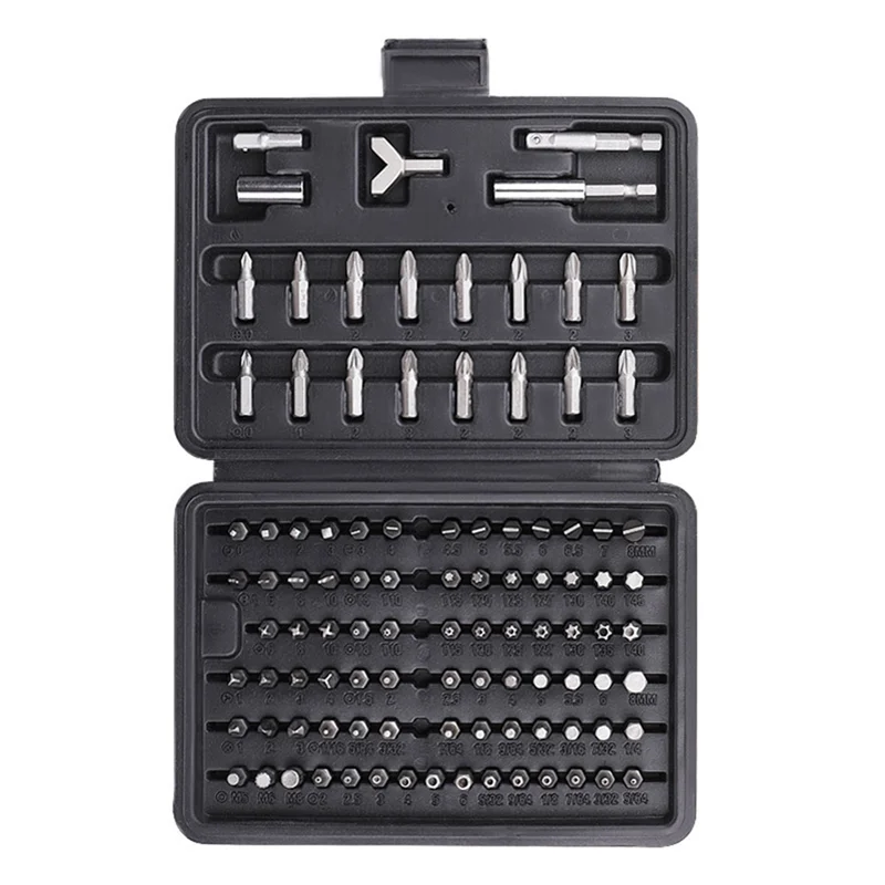 

Classy-Multi Combo Kit Screwdriver Bit Head Set 100 Piece Bit Box Hss Twist Drill Set Woodworking Accessorie For Power Machine