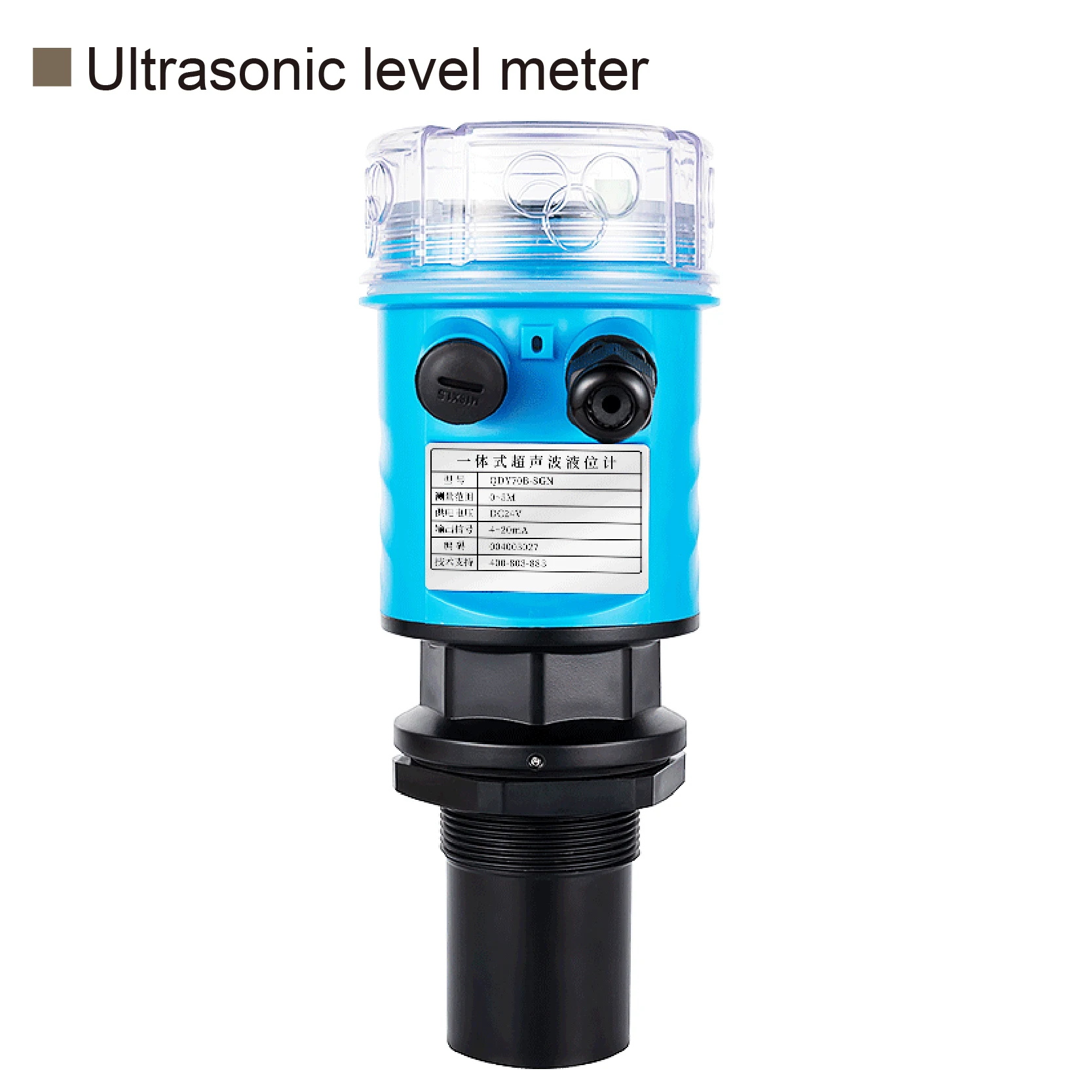 Ultrasonic Level Sensor IP68 Waterproof Liquid Level Transmitter 4-20mA Digital Water Tank Indicator Sewage Measurement