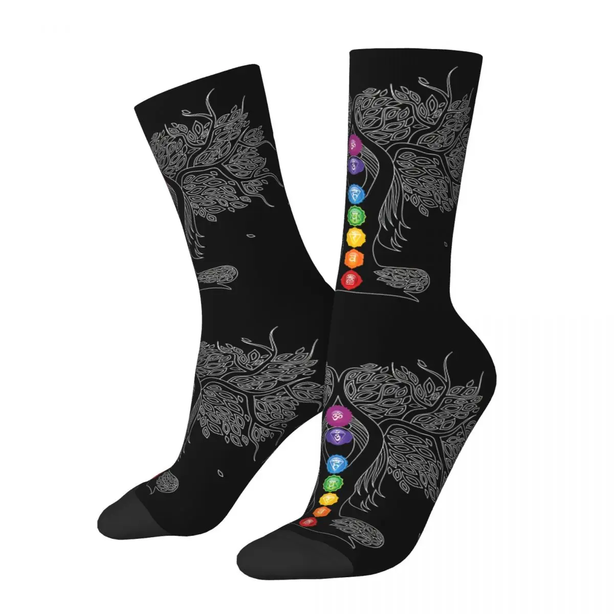 Chakra Lady Tree Unisex Winter Socks Running Happy Socks street style Crazy Sock