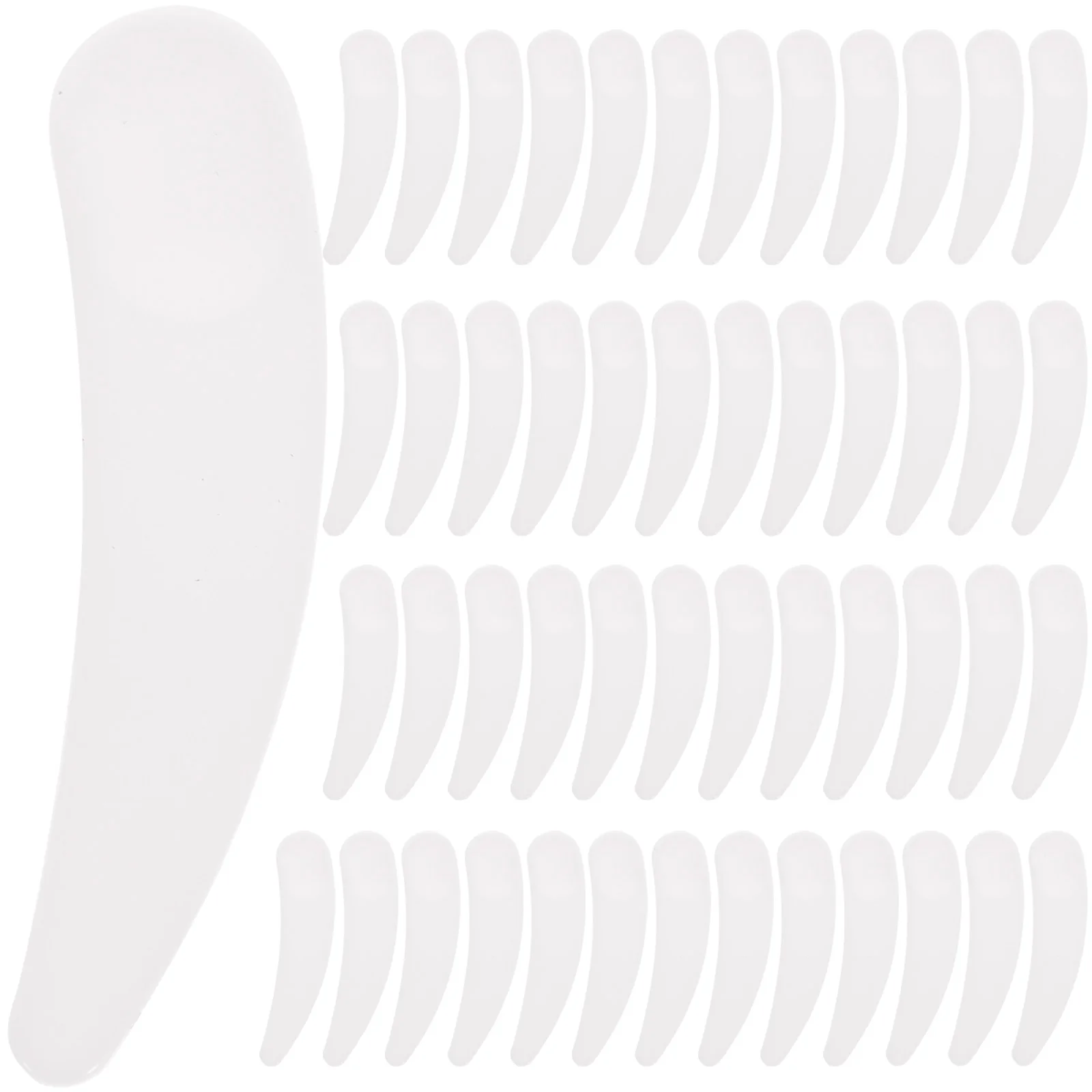 50pcs Facial Skincare Spatulas Makeup and Cream Spatula Scoops for Sampling and Mixing Disposable and Mini Tools Included