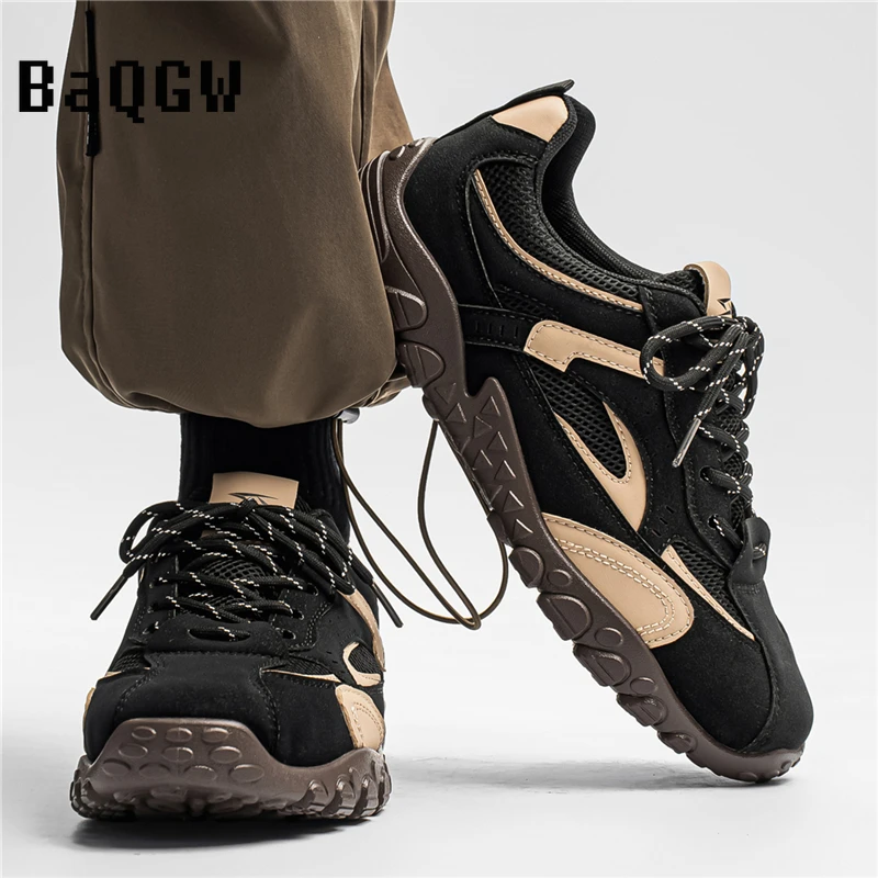 

2026 Spring Breathable Non-slip Retro Sneakers Suede & Mesh Upper Outdoor Walking Shoes for Men and Women Daily Casual Wear