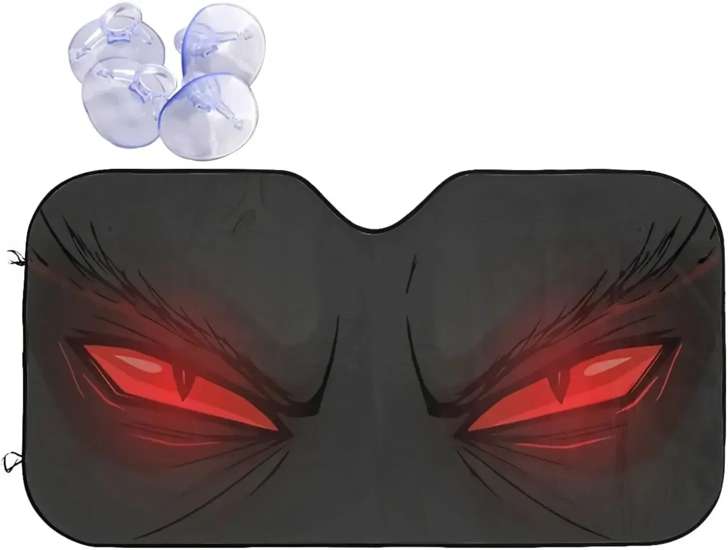 

Parasol para parabrisas con diseño de ojos rojos malvados, parasol para ventana delantera para la mayoría de los sedanes, bloque