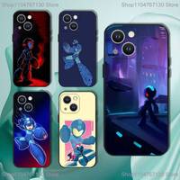 R-Rockman M-Megaman Game Phone Case For iPhone 16,15,14,13,12,11,Pro,XS,Max,XR,Plus,E,SE4,Mini Black Soft Cover