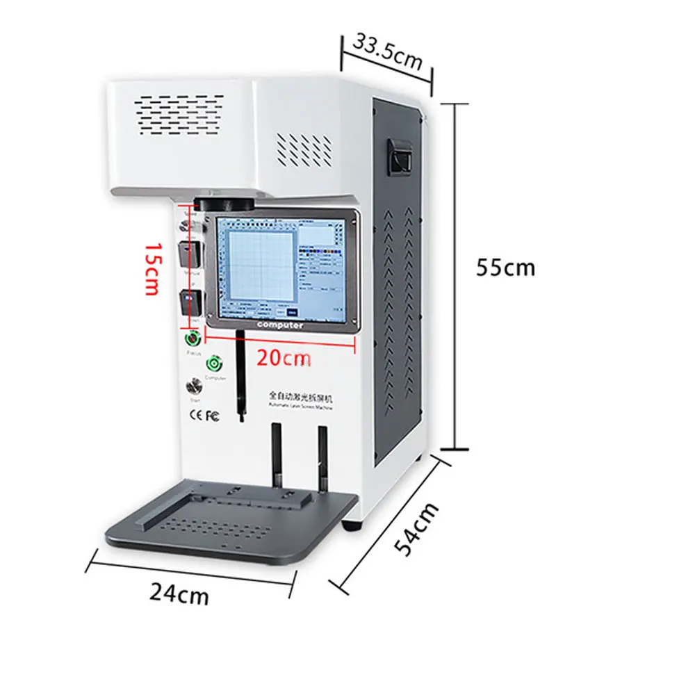 Small Laser Screen Disassembly Machine Apple Mobile Phone Glass Back Cover Separation Laser Engraving  Marking Machine TBK958B