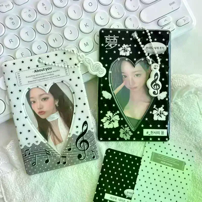 Deck with keychain, heart-shaped photo booth, idol photo booth, cute celebrity music, dolphin design bag decoration