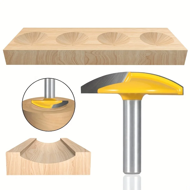 Precision-Crafted 1PC Small Bowl Router Bit with 6.35mm 8mm Shank - 1-1/2\