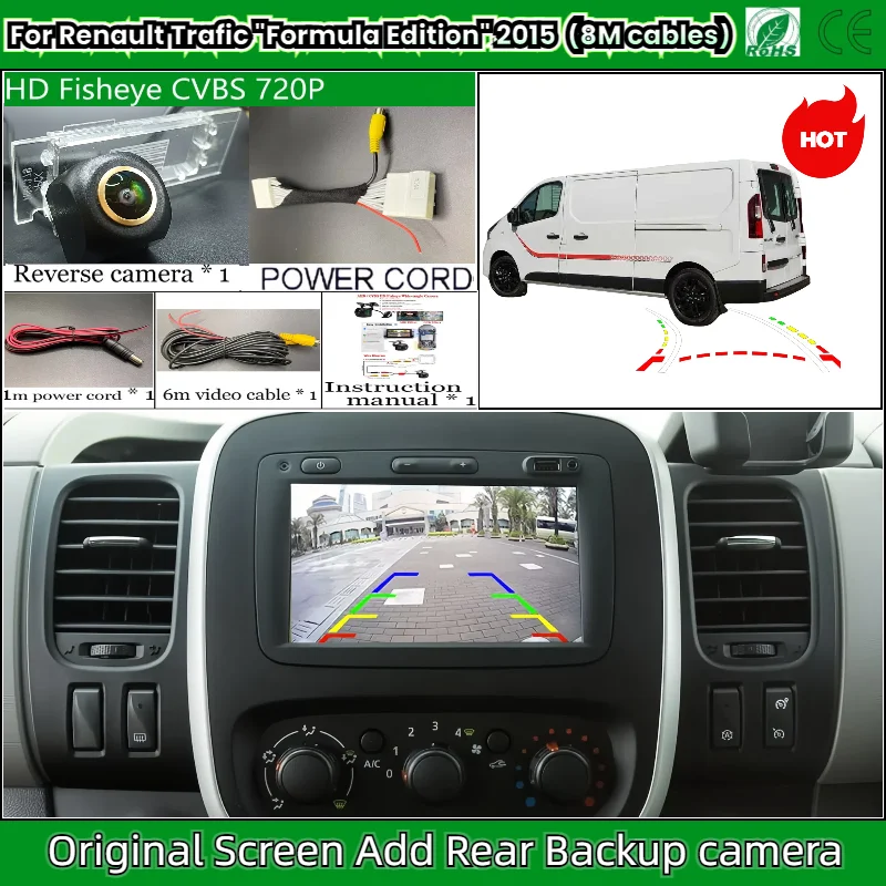 Rear View Camera For Renault Trafic 