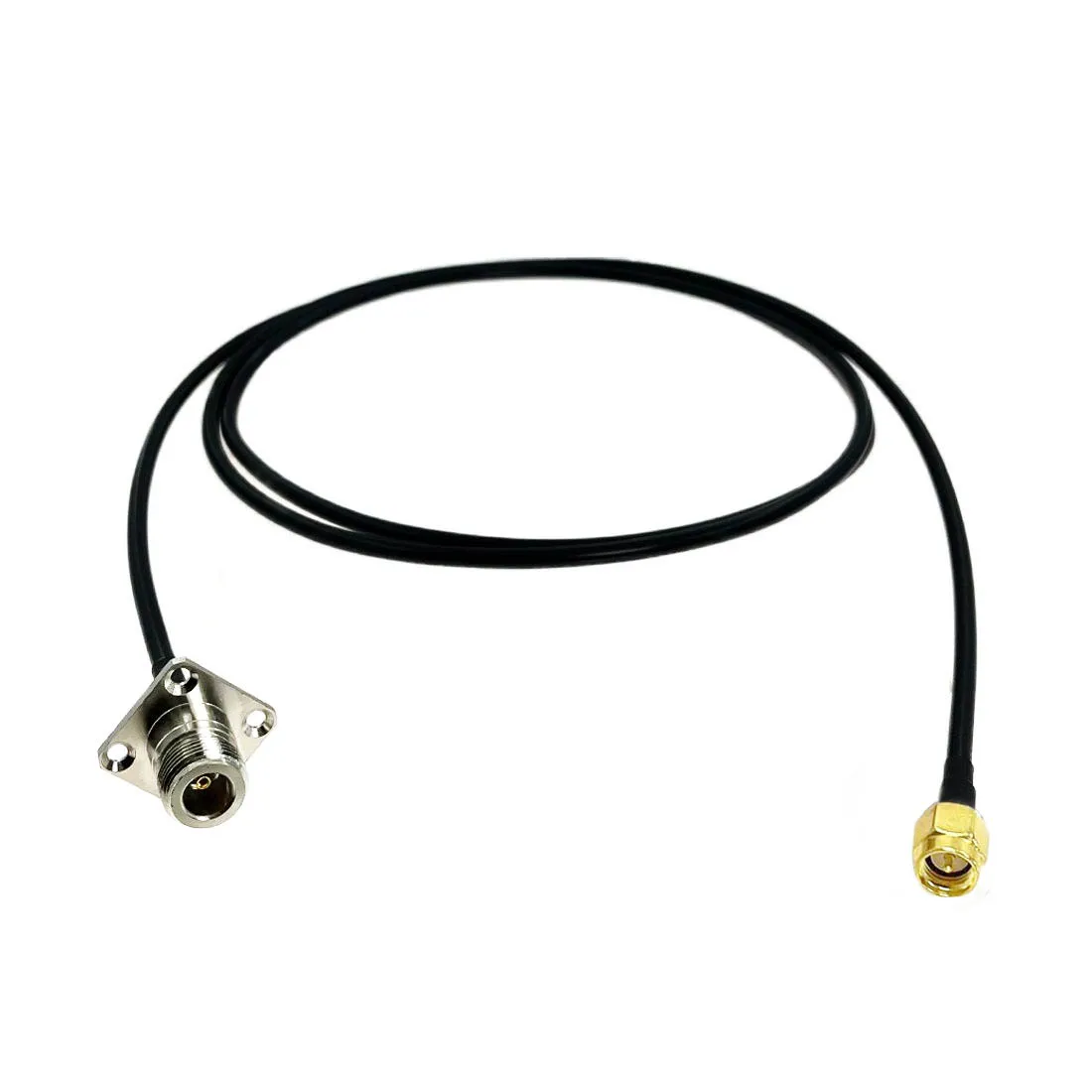 SMA-Stecker auf N-Typ-Buchse, 4-Loch-Panel-Flansch-Pigtail-Kabel RG58, 50 cm/100 cm, für WLAN-Router, NEU – Detail 5