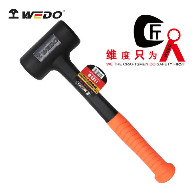 Strong rubber coated professional level rubber shockproof Glass breaker anti-skid hammer has no elasticity