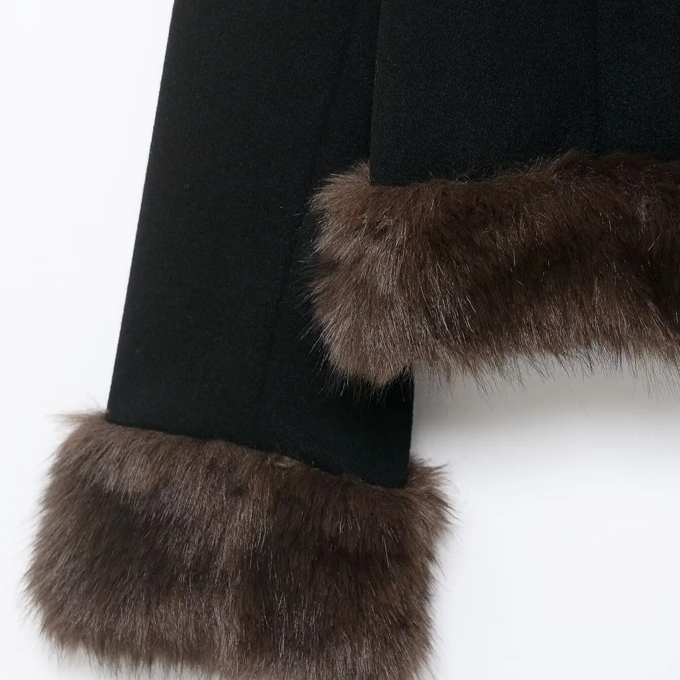 Faionable Cuello de piel Patchwork Abrigo de cuero que se pega en la cintura Nuevo diseño de ropa de mujer de otoño Sensation JNLEAOG ort Exterior...