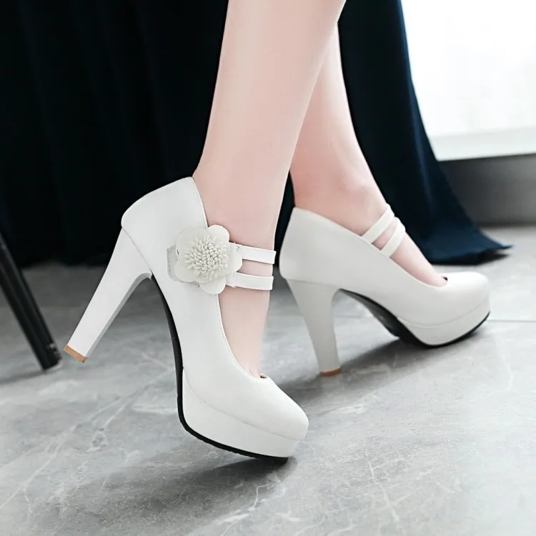 Big Size 11 12 13 14 15 16 17ladies high heels women shoes woman pumps Package the heel Package toes Shallow mouth flowers