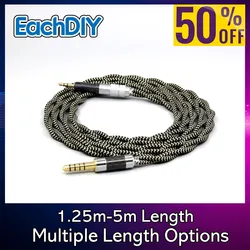 2 Core 2.8mm Litz OFC Earphone Shield Braided Sleeve Cable For Audio Technica ATH-M50x ATH-M40x ATH-M70x ATH-M60x LN008072