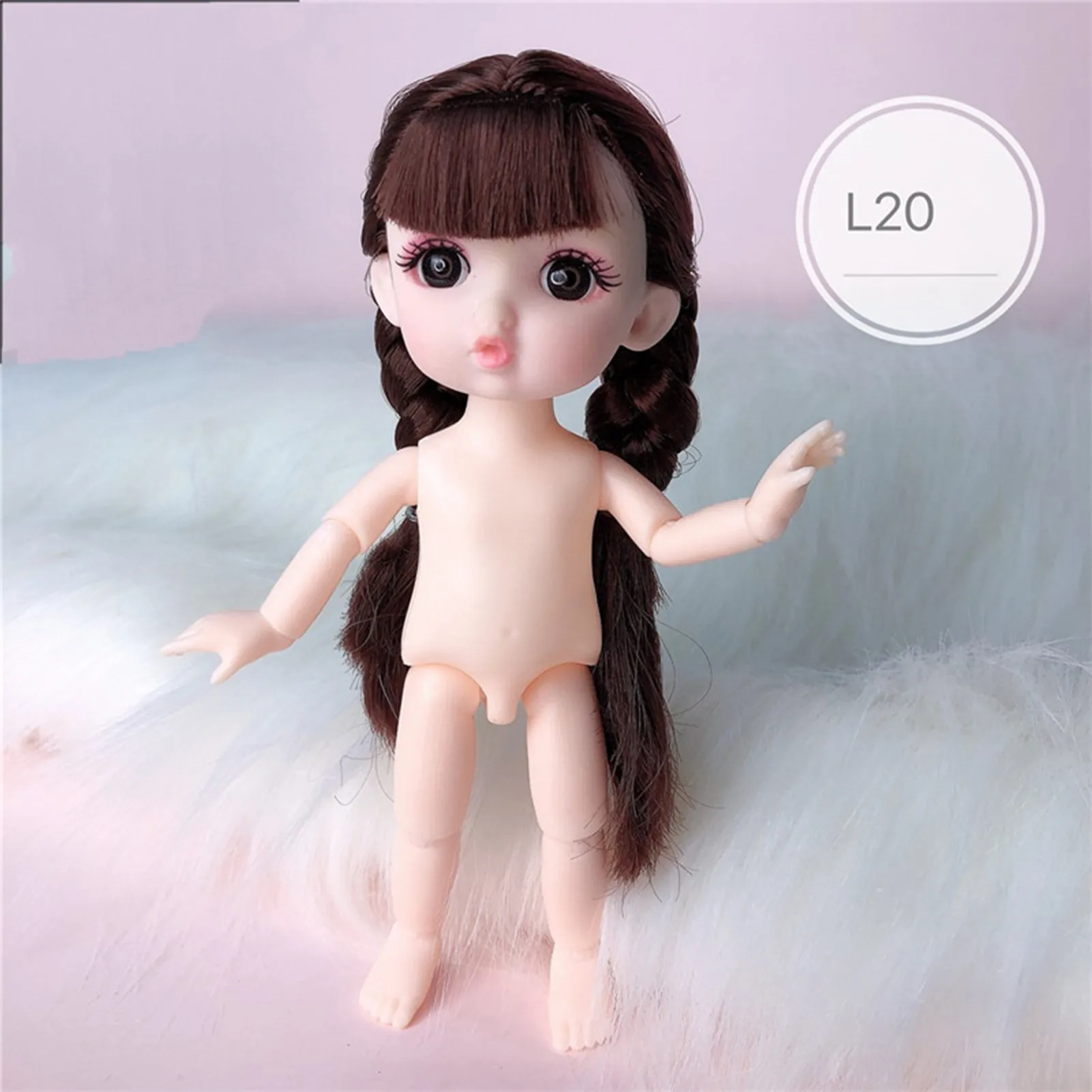 17cm Lovely Girls Dolls Movable Joints Doll  Body Doll Toys for Girls Age 4-6 Years Old