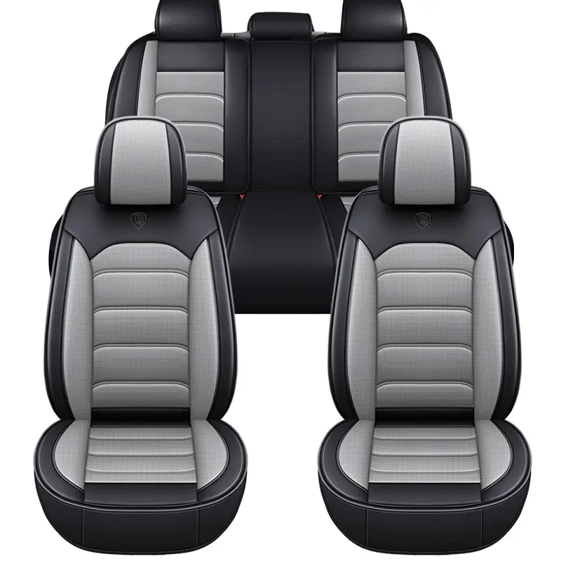 

Manufacturer High Quality Durable Nappa Interior Accessory Universal Sport Five Seater Napa Leather Car Seat Cover Full Set