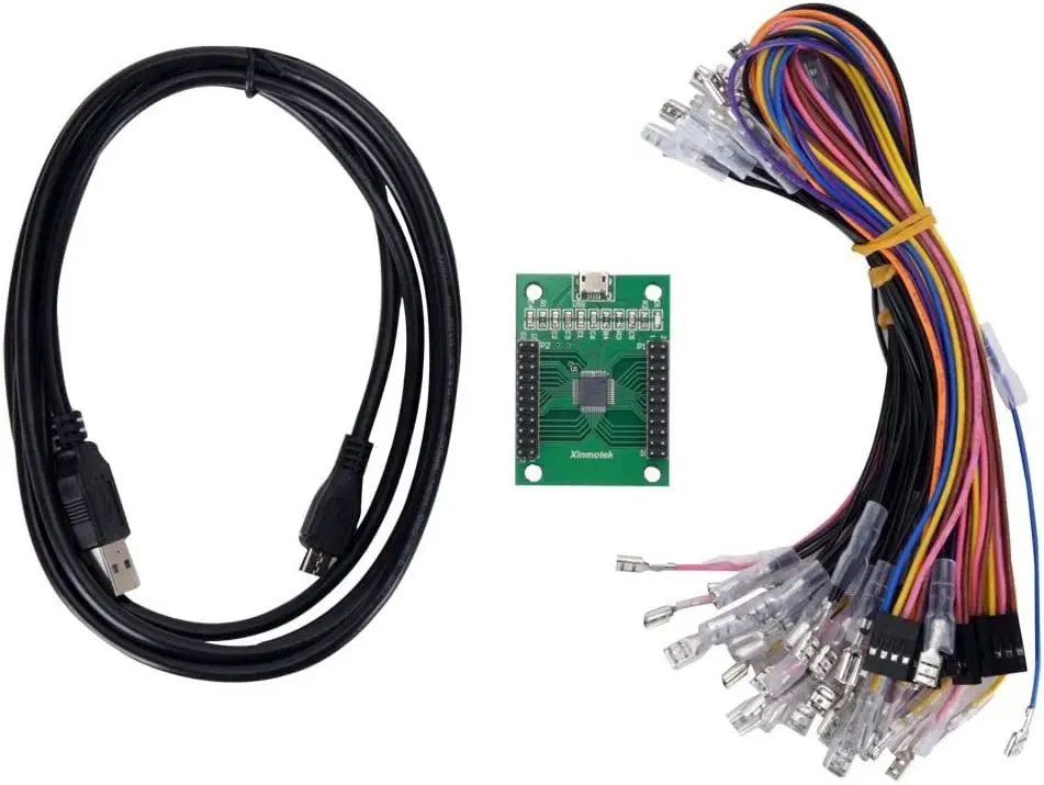 Игровой джойстик-контроллер XINMOTEK XM-10/08 с нулевой задержкой для PS3/ПК/Raspberry Pi/Android, с кабелем, Micro USB