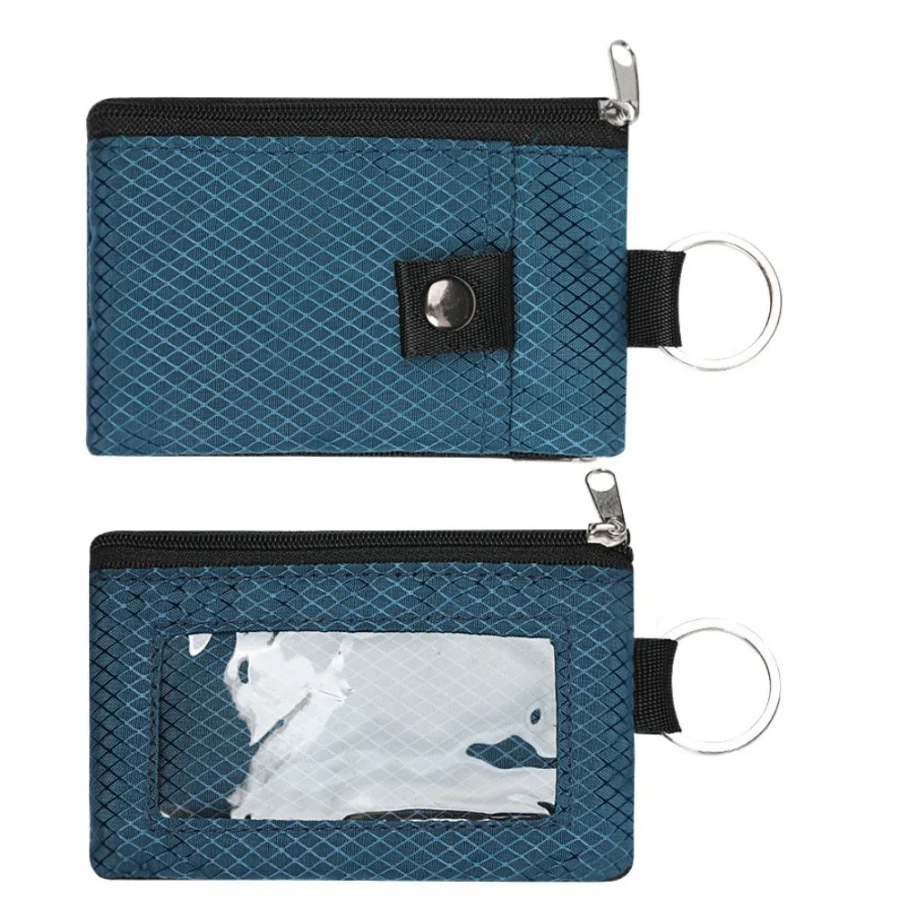 Portable RFID Signal Shielding Coin Bag Waterproof with Lanyard Mini Wallet with Neck Strap Card Sleeve Zipper Pouch