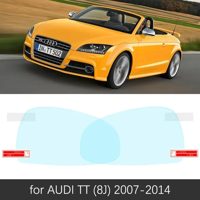 غطاء كامل لمكافحة الضباب فيلم غير نافذ للمطر مرايا الرؤية الخلفية لأودي TT 8n 8j 8s TTs Sline MK1 MK2 MK3 1998 ~ 2020 اكسسوارات ملصق السيارات