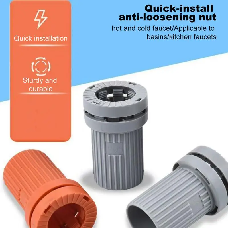 Faucet Base Fixed Nut Hot And Cold Dish Basin Faucet Anti-Loosening Nut Quick-Release Fast-Installation Fixed Seat