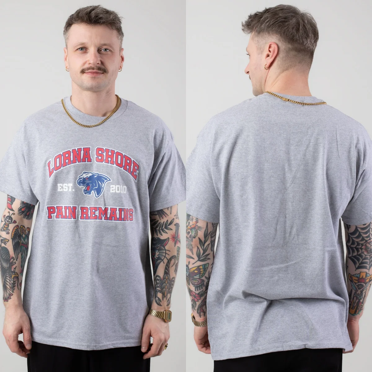 Varsity Sportsgrey Lorna Shore Band T-Shirt Cotton Graphic Tee Men Women Summer Streetwear
