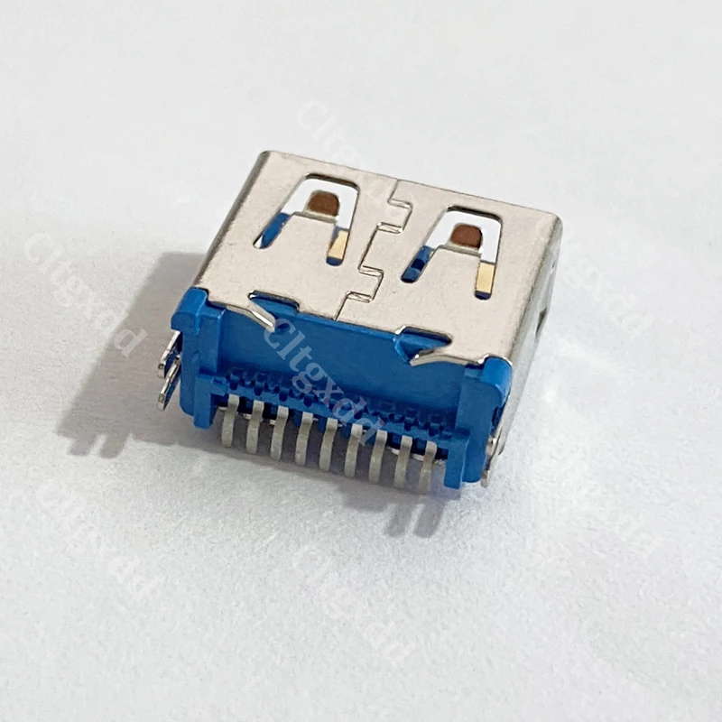 USB 3.0 Typ-A Buchse 9-Pin Rahmenlos Blau Verklebter SMD-Anschluss PCB-Lötanschluss USB-A Buchsenanschluss Ersatzteile zur Reparatur – Detail 5