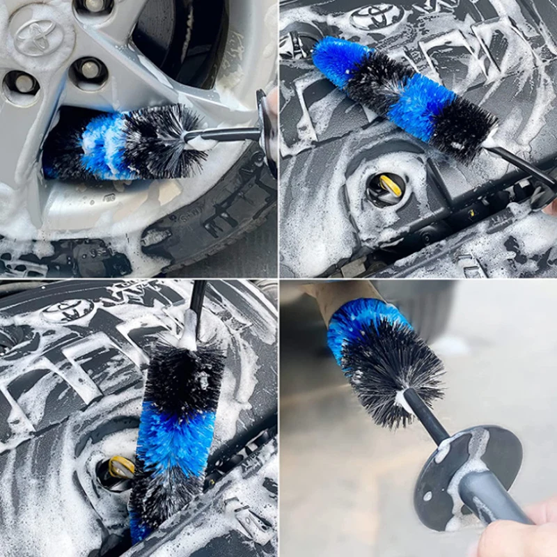 1/3PCS Car Care Soft Bristle Car Wheel Rim Tire Cleaning Brush Cleaner Non Scratch Car Detailing Washing Tool▪