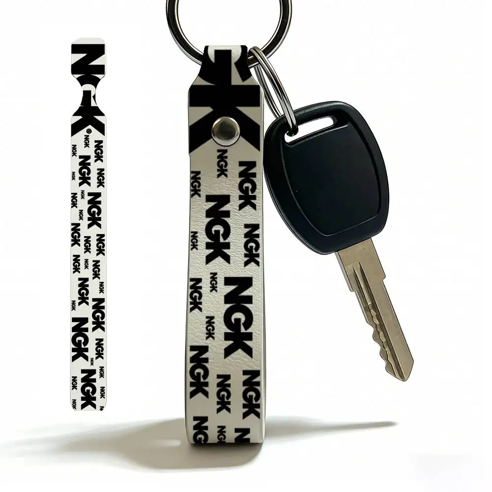 

Брелок для мотоцикла из искусственной кожи Ngk, универсальный держатель для ключей для мотоциклистов, подарок для мужчин