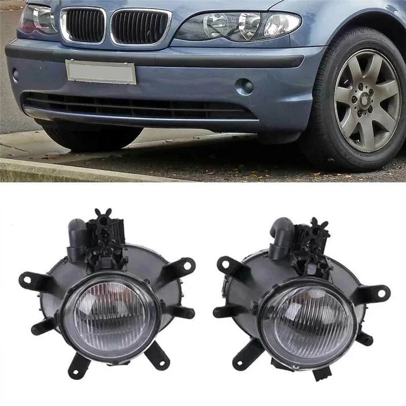 1Pair Car Front Bumper Fog Lights Assembly Driving Lamp Foglight 63176911007 for-BMW 3 Series E46 325I 330I 4DR 02-05