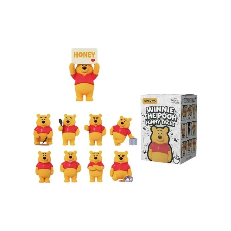 

2025 New Disney Winnie The Pooh Funny Faces Series Blind Box Anime Figures Kawaii Dolls Ornament Collectible Toys Blind Boxes