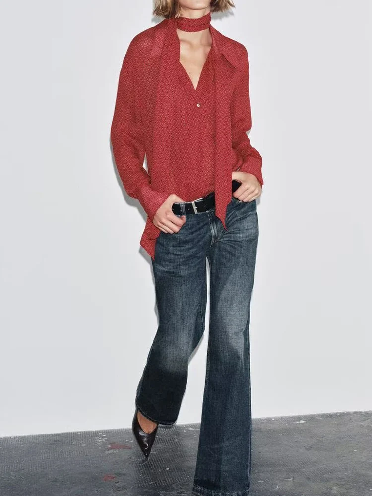 

Европейский и американский стиль, осенняя новая модная тенденция, женская одежда, дизайн, универсальная рубашка с принтом бабочки и украшением