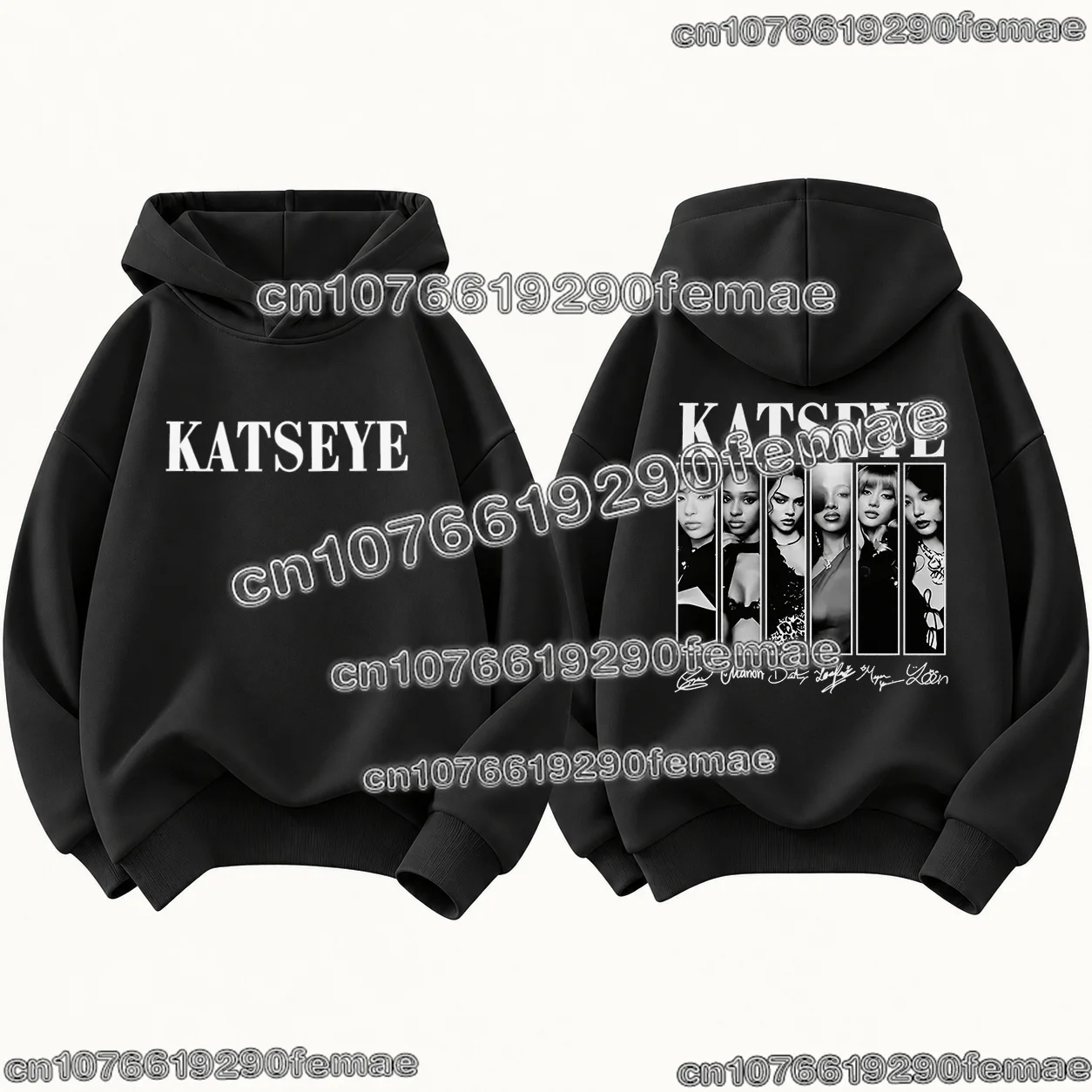 2026 KATSEYE Kpop Fan Hoodie Kids Adults Graphic Print Long Sleeve Sweatshirt Spring Autumn Casual Streetwear Fashion Clothing 2
