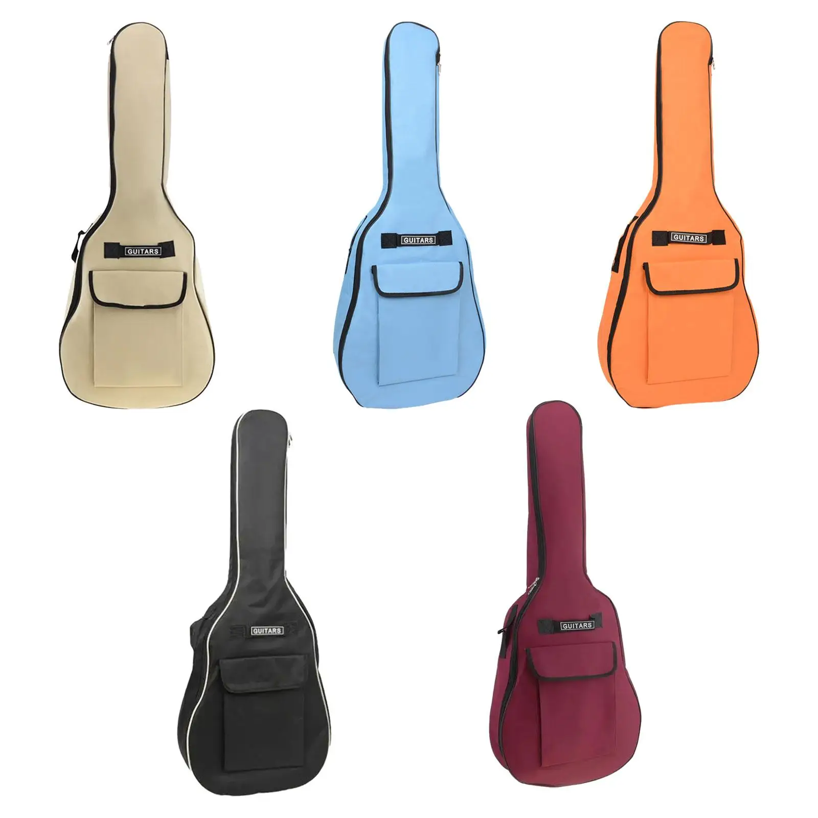 Guitar Bag Large Pockets Guitar Gig Bag for Notebook Sheet Music Tuner