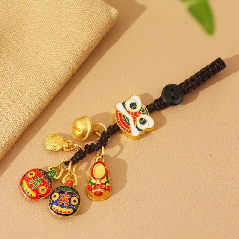 Glücks-Schlüsselanhänger, stilvolles Taschenzubehör aus Legierung, vielseitige Partygeschenke, hängender Anhänger, chinesischer Drache, Neujahrsdekorationen – Detail 5