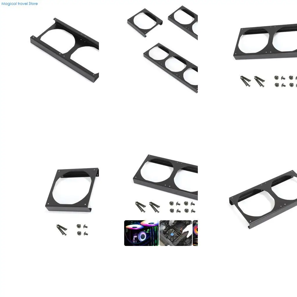 N2UB Zinc Coated Steel Cooling Bracket 12cm Fan Mount Improves Heat Dissipation