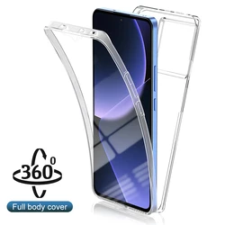 360 Full Body Cover Case For Xiaomi Mi 14 13 13T 12 12T 12X 11 11T Pro Lite Clear Hybrid Hard Screen Protection Soft Thin Shell