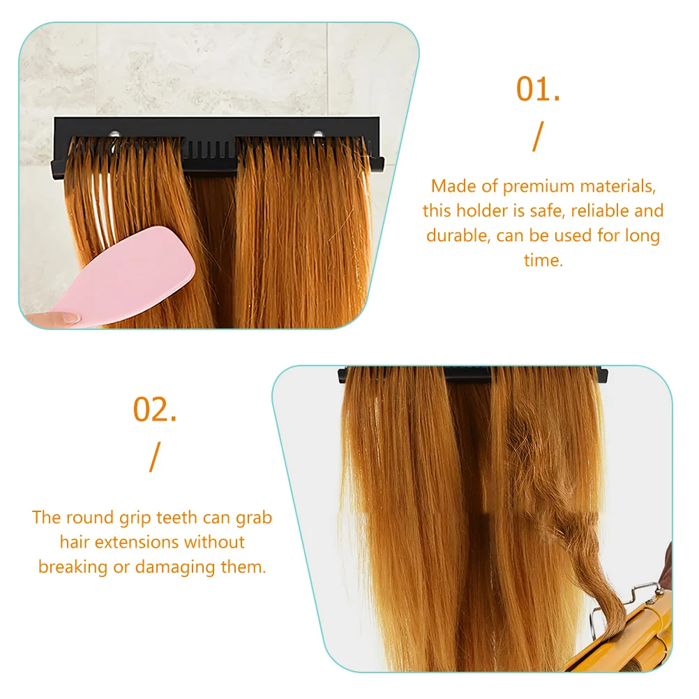 

2 Pcs Extension Display Holder Portable St Storage Rack For Fake Hair Hair Extension Rack Braiding Salon Barber Supplies