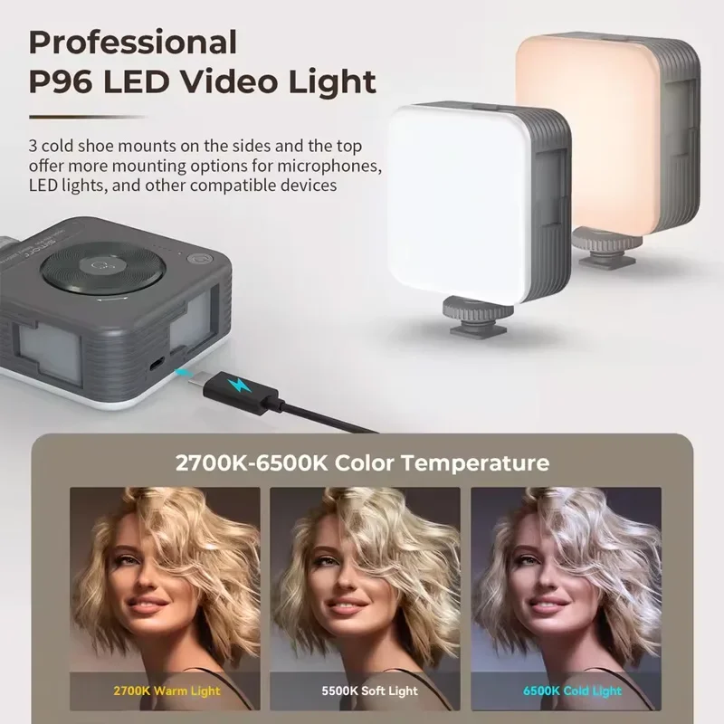 SmallRig Universal Phone Video Rig Kit for iPhone,Smartphone with Tripod Mic LED Light Side Handle Power Bank Holderm -3384C