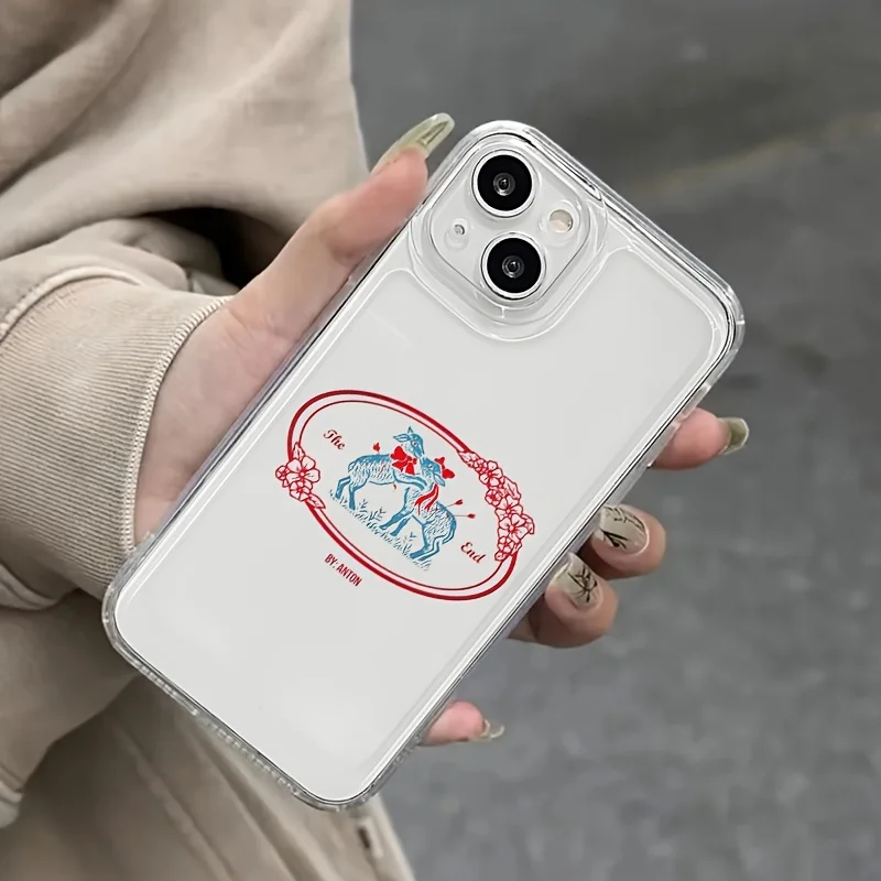 เคสโทรศัพท์ใสลายกราฟิกขอบตกแต่ - Phone Cases Red Deer บทวิจารณ์และราคา