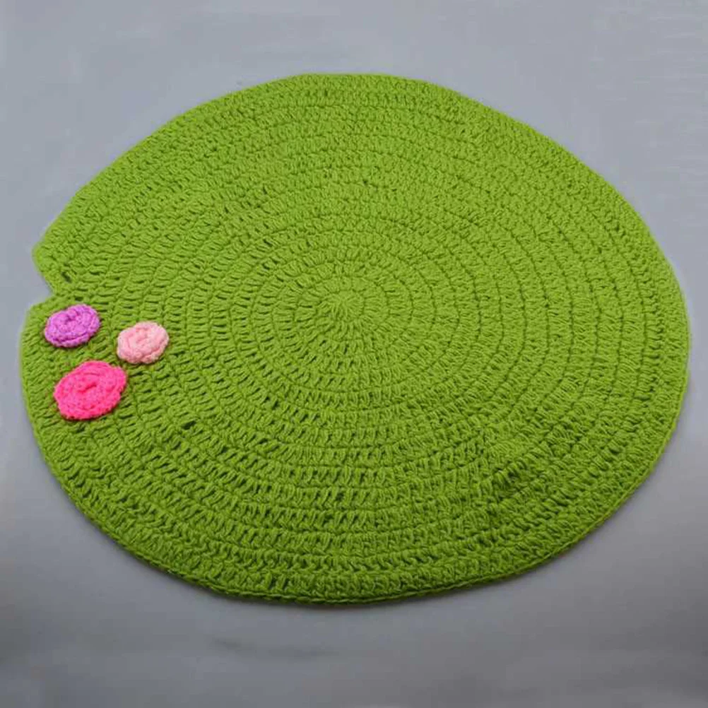 Frog Hat Set Crochet Baby Beanie Blanket Unisex Newborn Photography Prop Cartoon Costume Infant Gift For Baby Shower