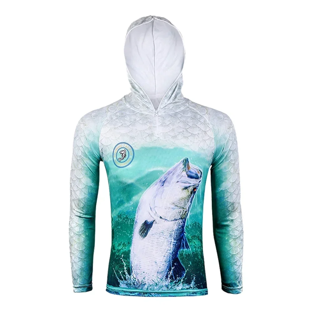 Sudaderas con capucha de pesca ultraligeras con estampado 3D, camisas con capucha de pesca con protección solar de secado rápido para hombres y mujeres, FT0071-2