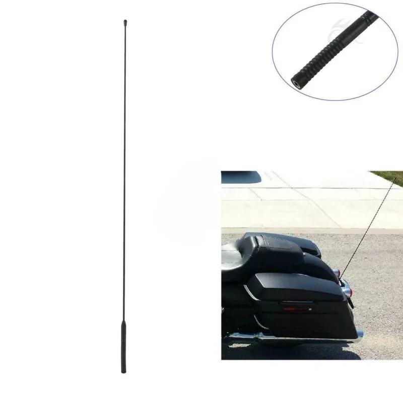 For Harley Street Road Glide Tour Road Street Electra Glide 1986-2022 Ultra Classic Radio Rubber Motorcycle 2PCS AM FM Antenna