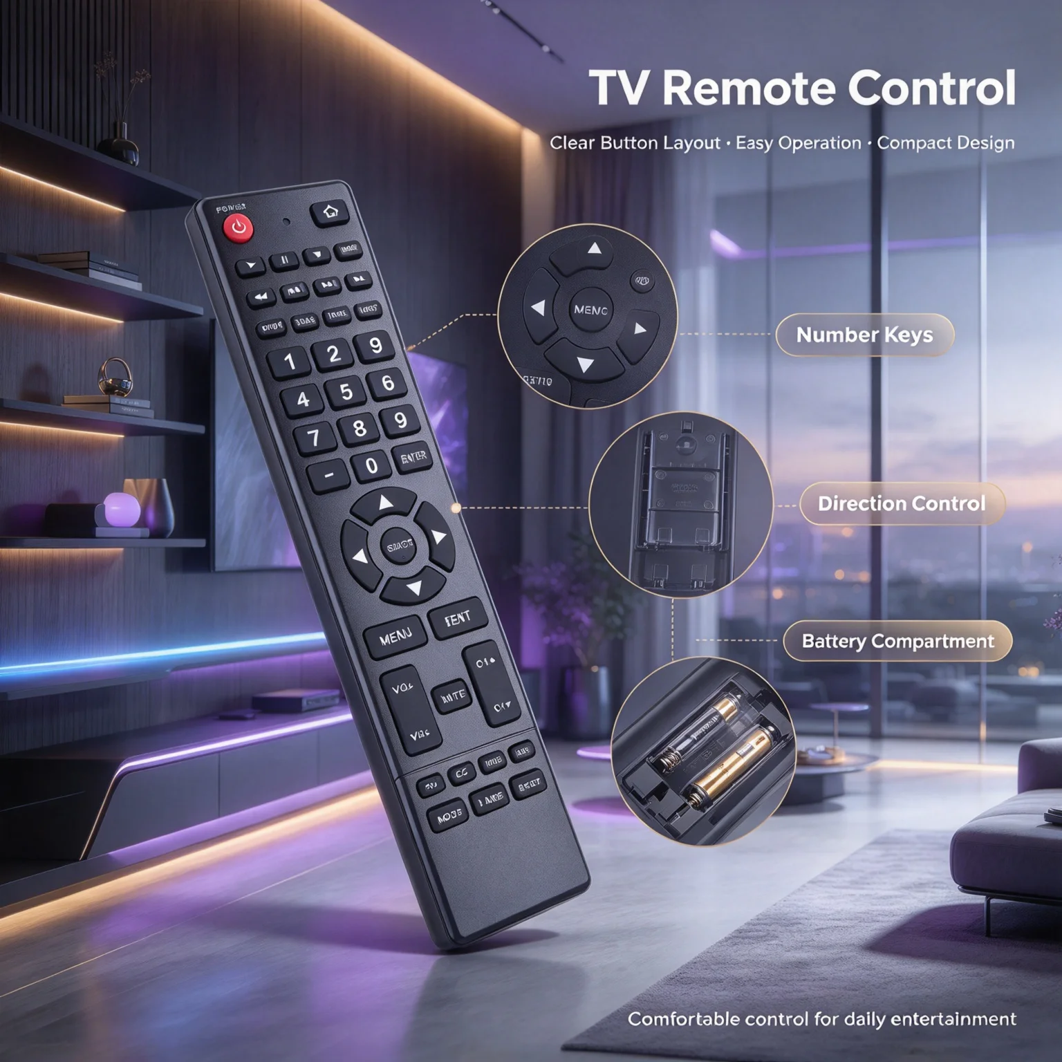 Remote Control For Changhong TV LE40D307 LE43D307 LE50D307 LE55D307 LE43D307 UD55D507 Hitachi LCD TV