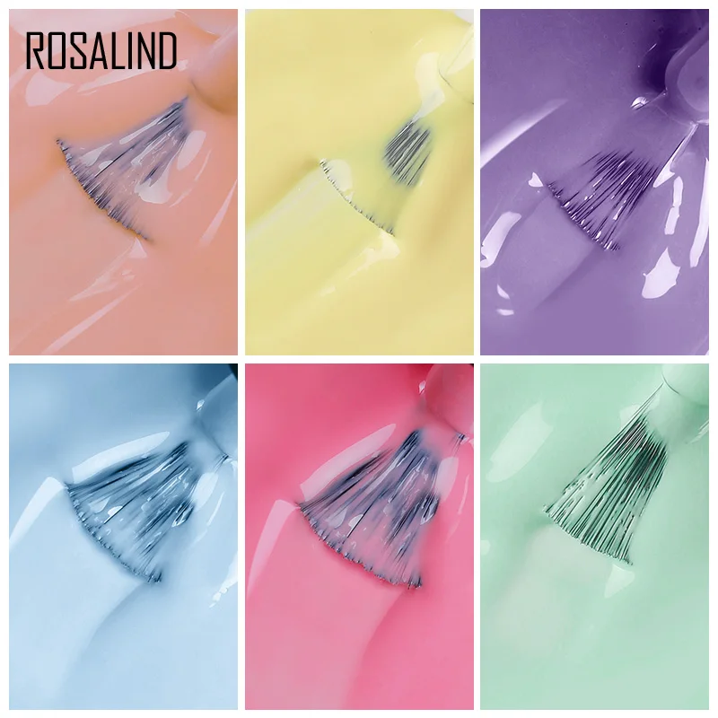 ROSALIND-Juego de esmalte de Gel, Kit de esmalte de lentejuelas brillantes, capa superior de Base semipermanente para arte Naisl, barniz de lámpara LED UV