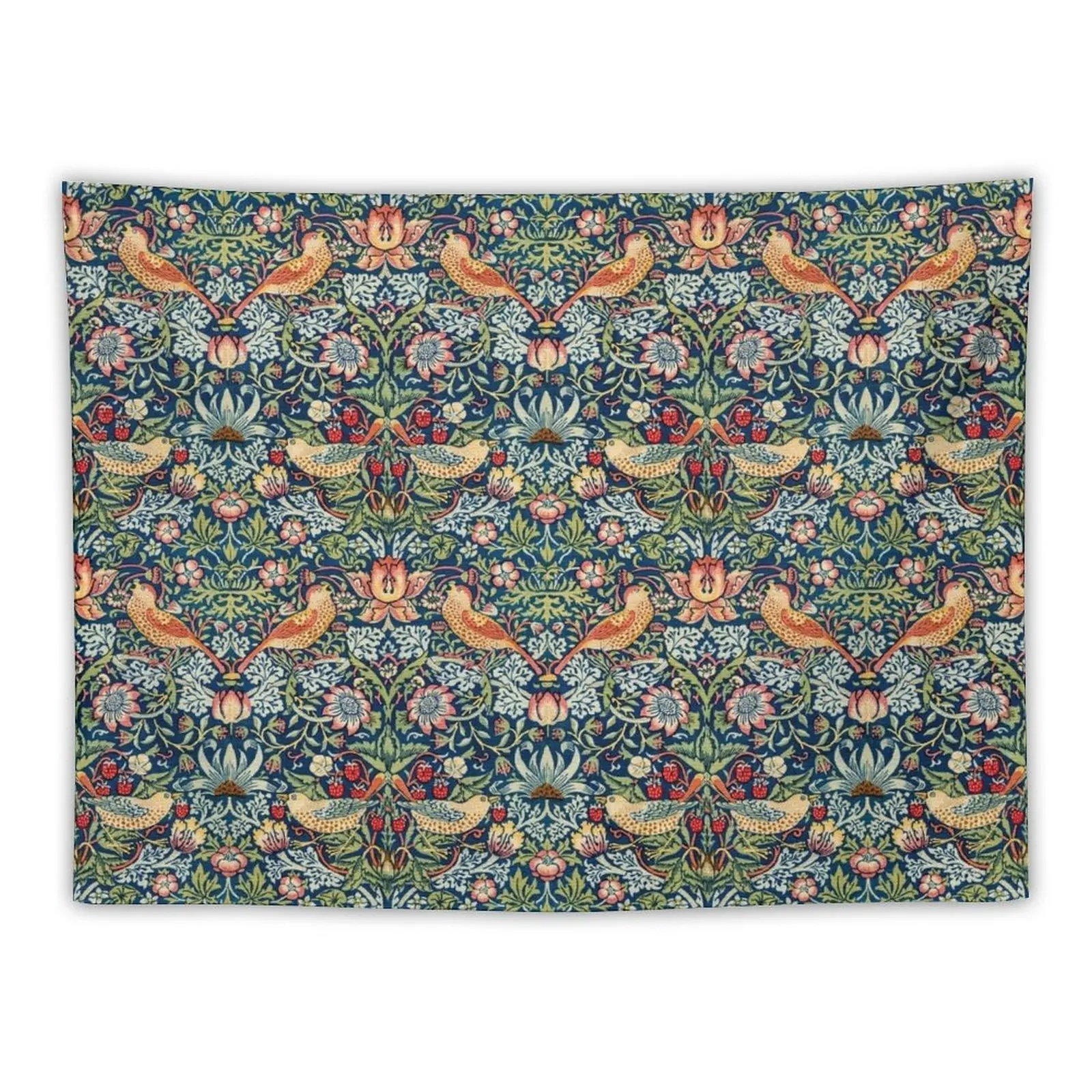 

New The Strawberry Thieves William Morris Pattern Tapestry Nordic Home Decor Hanging Wall Tapestry Bedroom